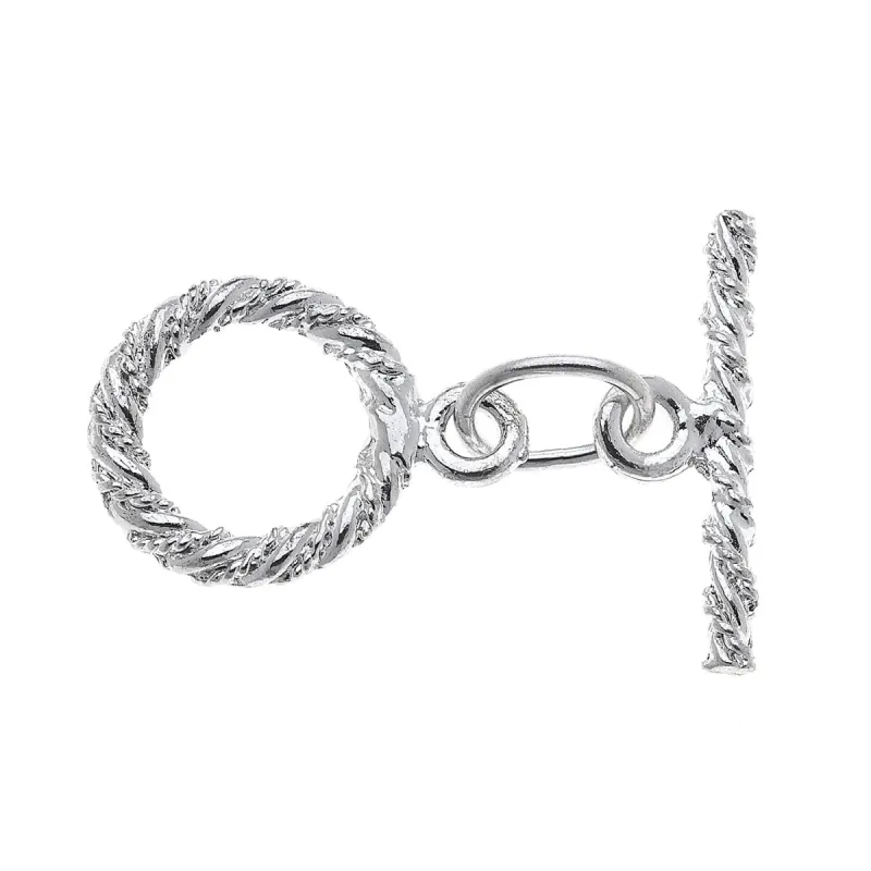 Silver Textured Toggle Extender made by Susan Shaw