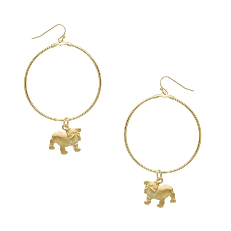 Bulldog Loop Earrings sold by Susan Shaw