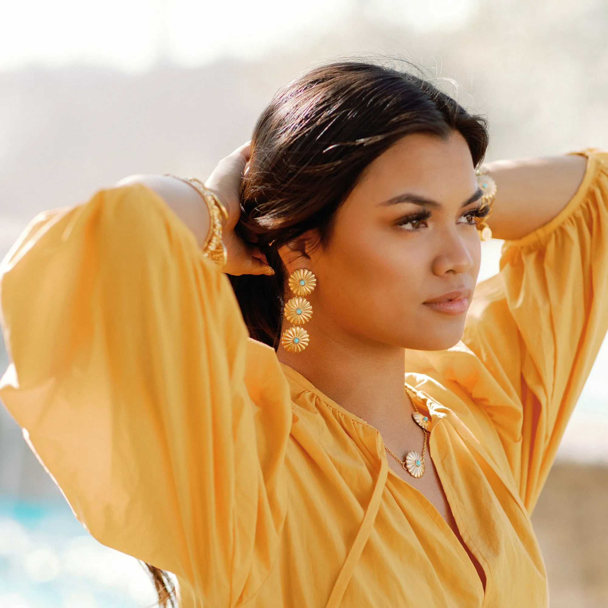 Connie Turquoise Triple Stack sold by Susan Shaw product image thumbnail 2