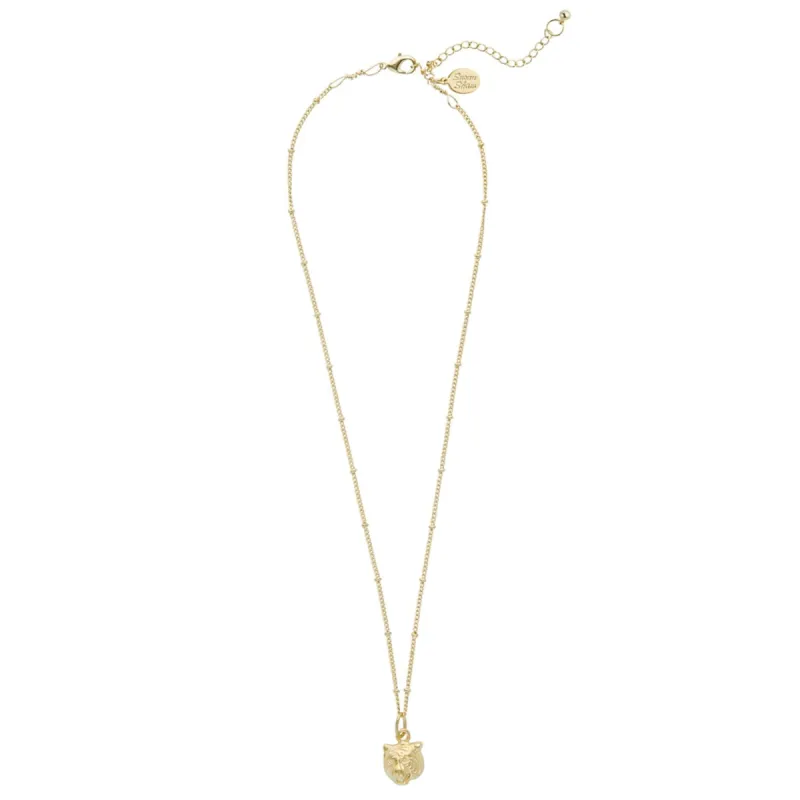 Dainty Tiger Head Necklace sold by Susan Shaw