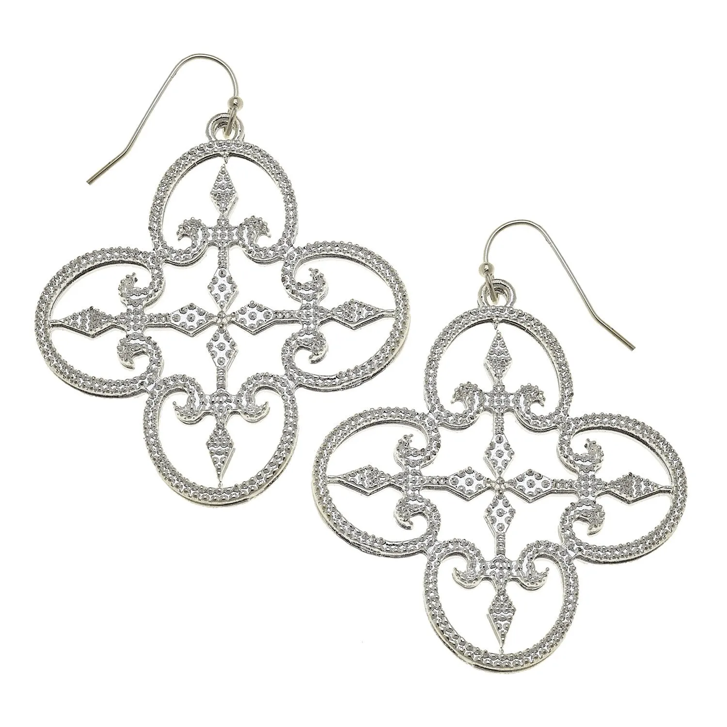 Filigree Clover Earrings sold by Susan Shaw product image thumbnail 3