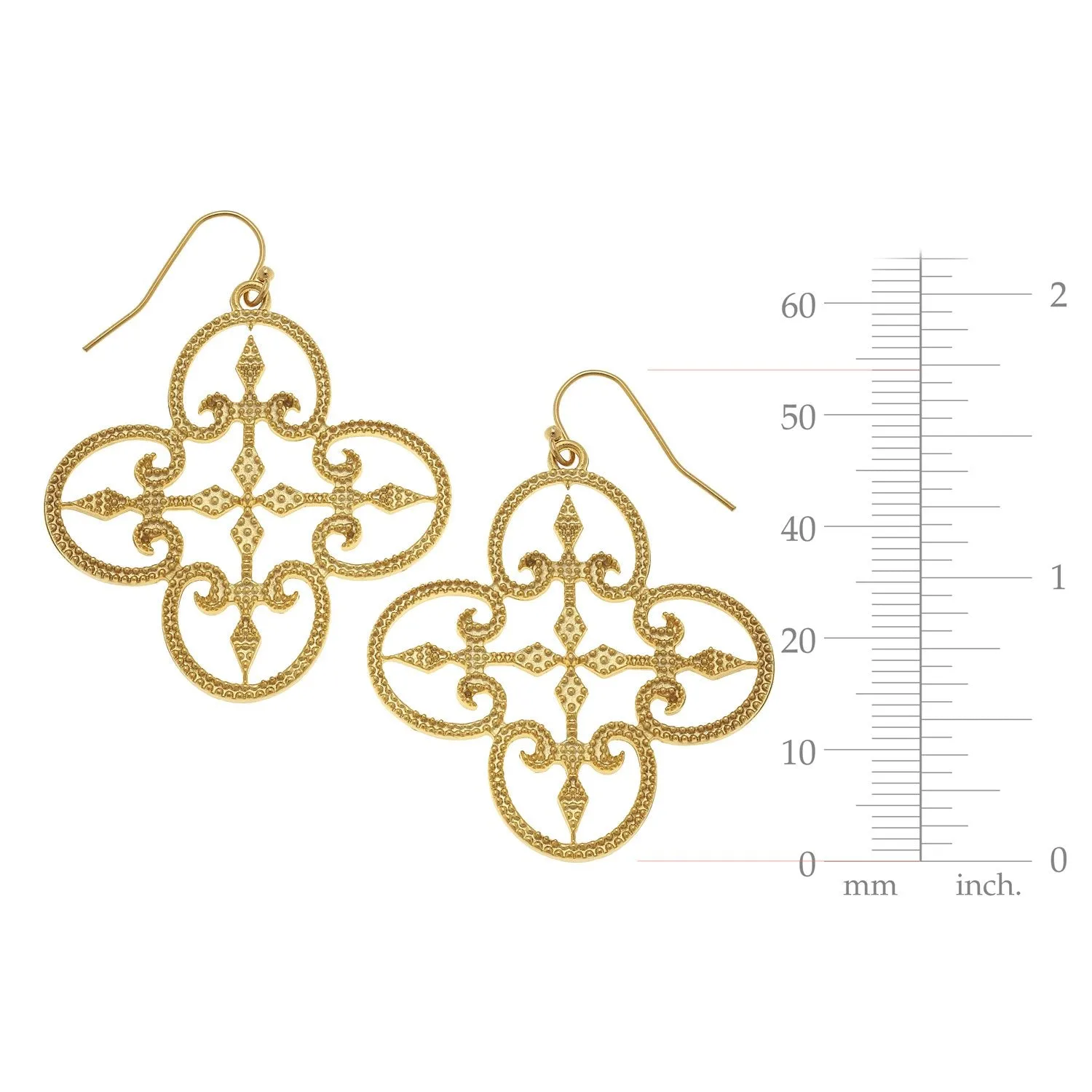 Filigree Clover Earrings sold by Susan Shaw product image thumbnail 2