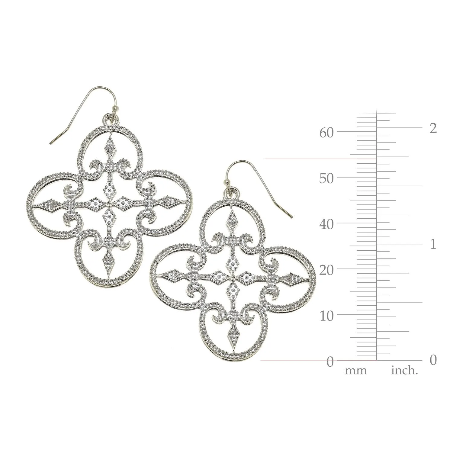 Filigree Clover Earrings sold by Susan Shaw product image thumbnail 4
