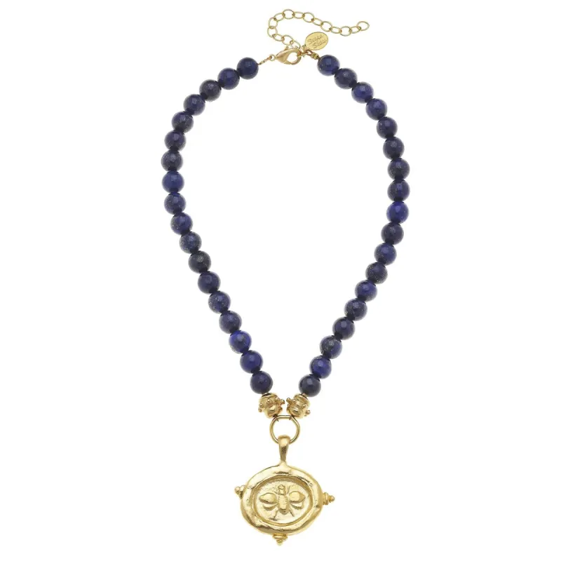 Bee Intaglio Stone Necklace sold by Susan Shaw