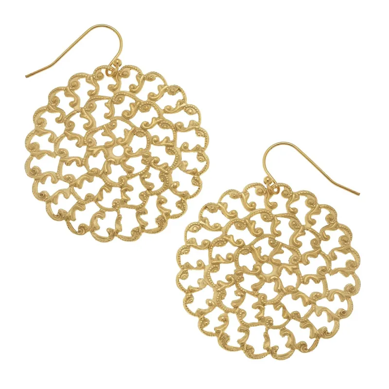 Small Round Filigree Earrings sold by Susan Shaw
