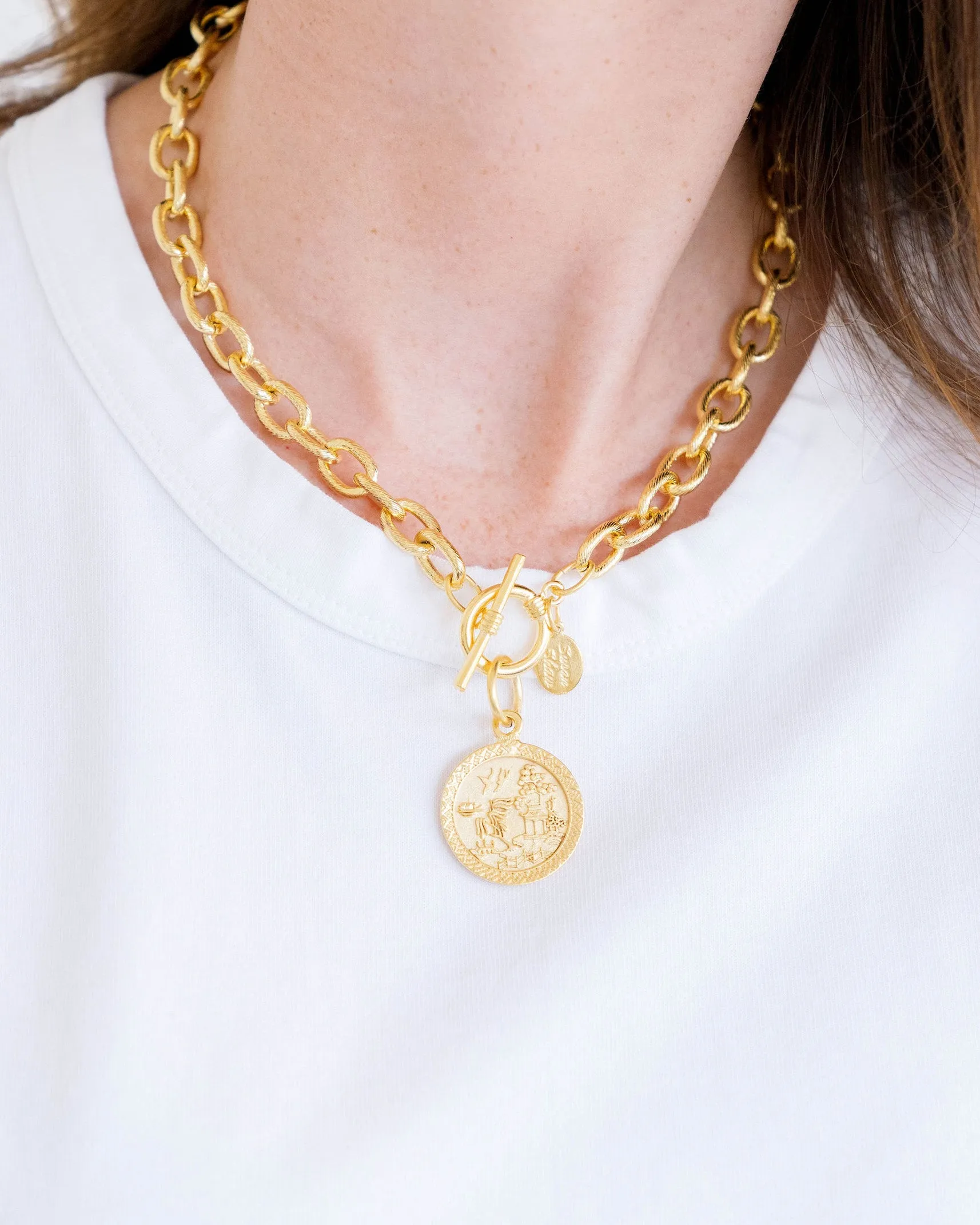 Blue Willow Toggle Necklace sold by Susan Shaw product image thumbnail 2