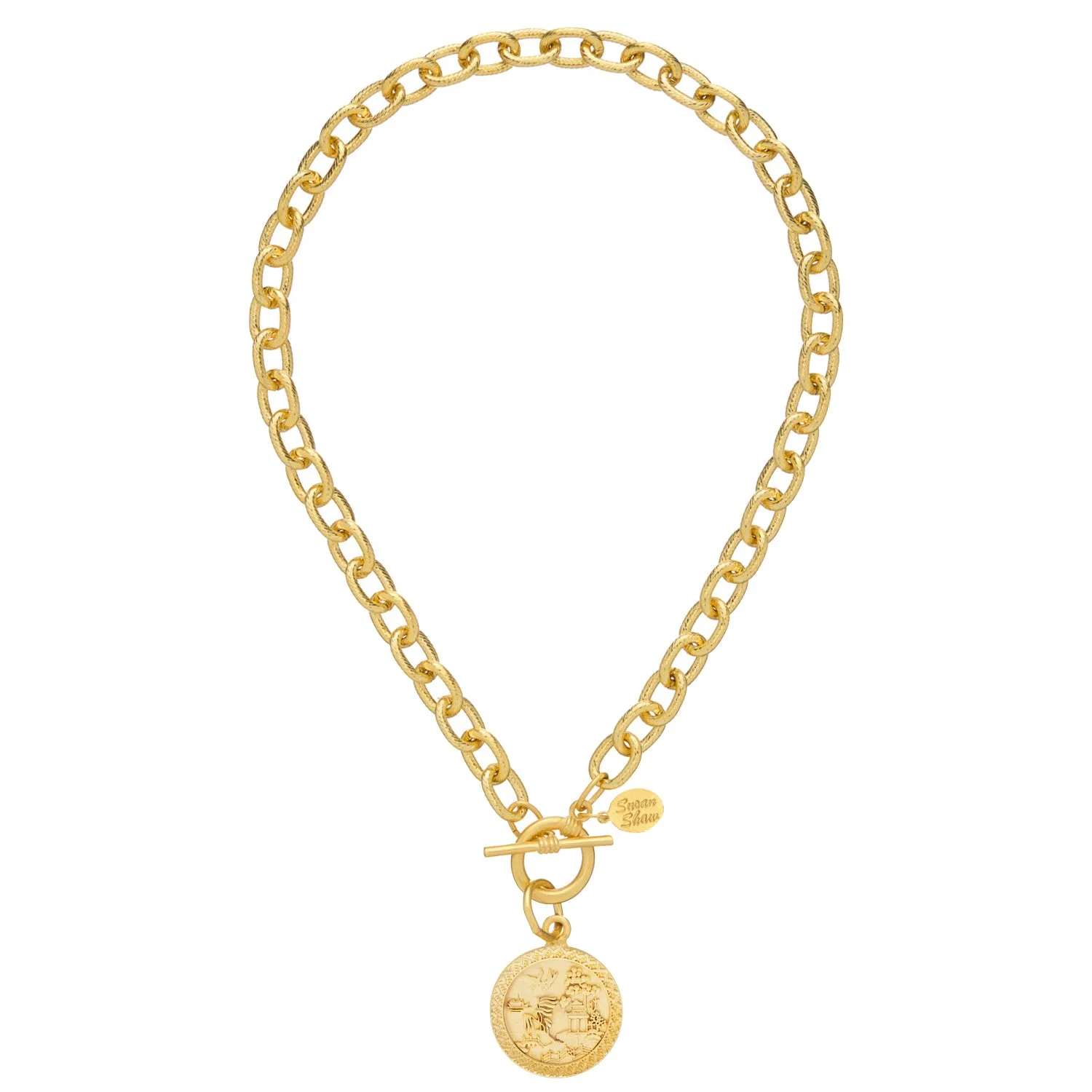 Blue Willow Toggle Necklace sold by Susan Shaw product image thumbnail 4