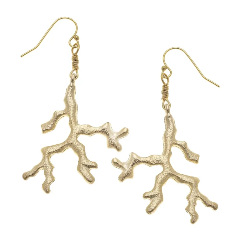 Coral Drop Earrings sold by Susan Shaw