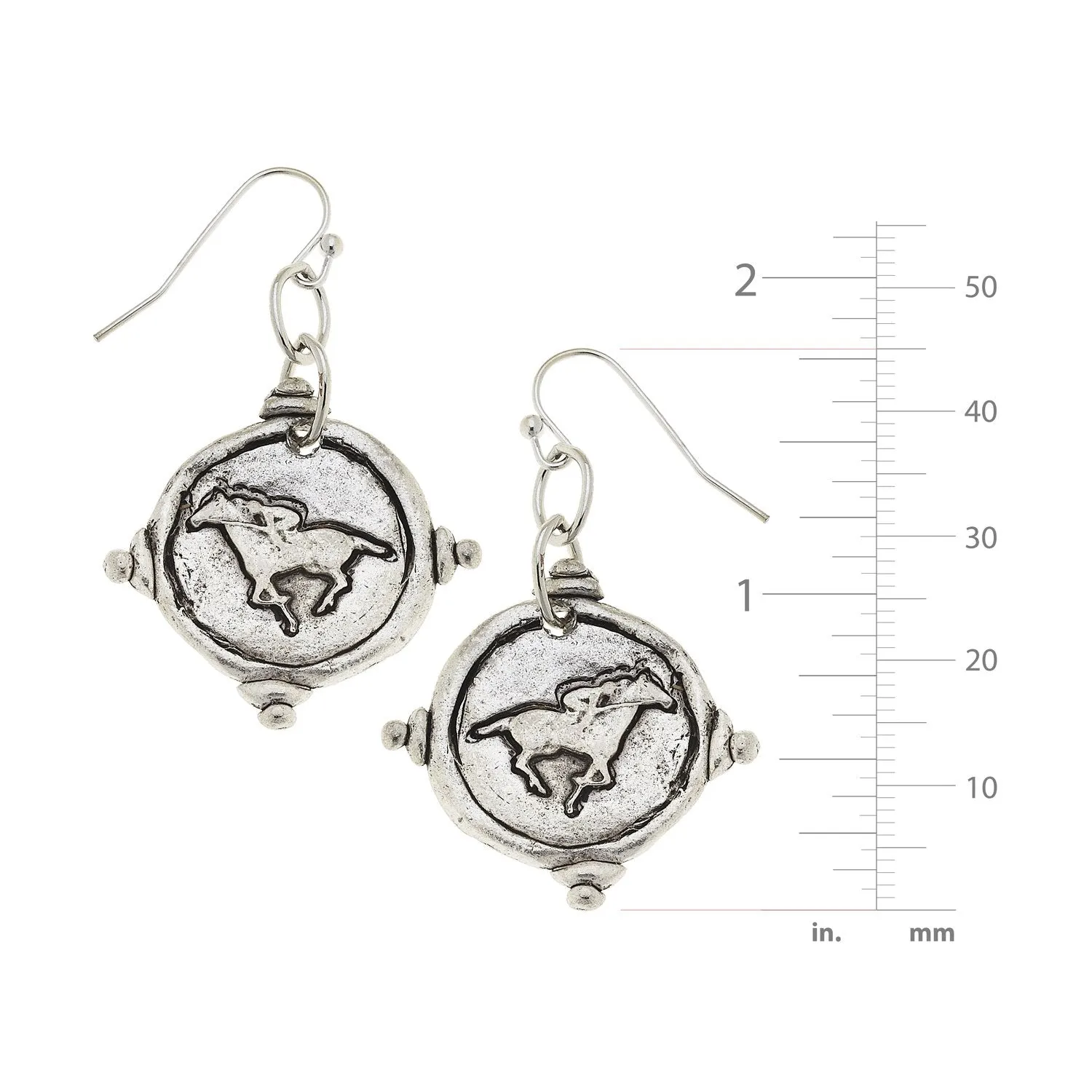Race Horse Intaglio Earrings sold by Susan Shaw product image thumbnail 4