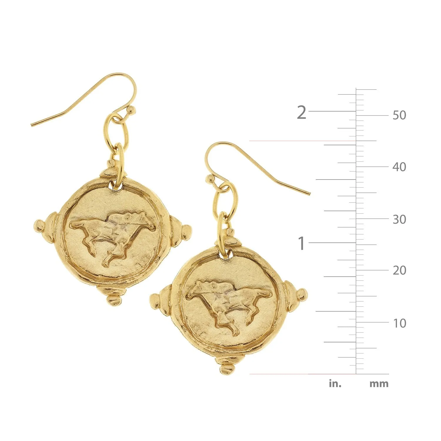 Race Horse Intaglio Earrings sold by Susan Shaw product image thumbnail 2