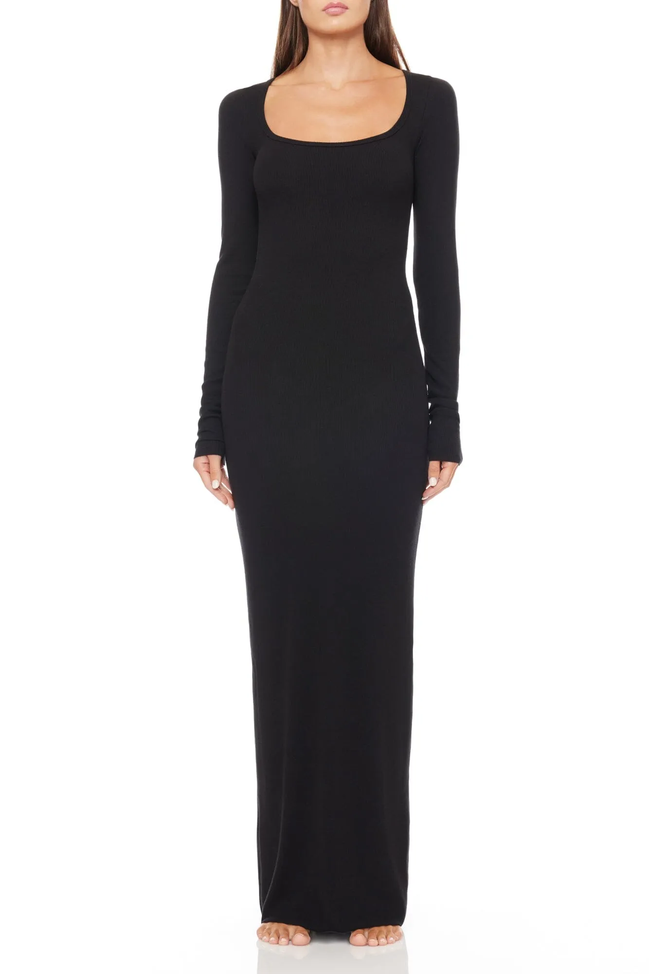 Square Neck Maxi Dress Black sold by Eterne
