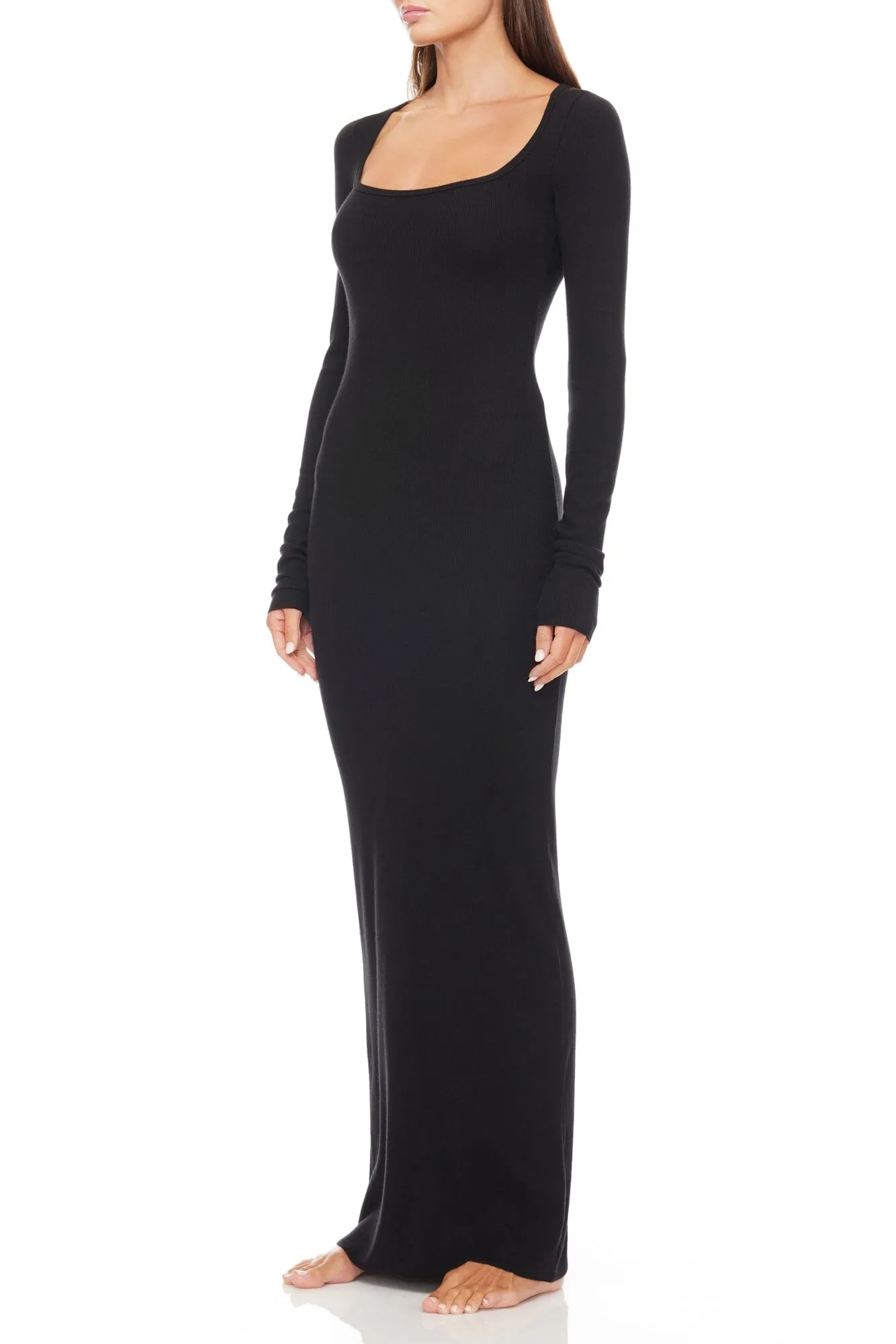 Square Neck Maxi Dress Black sold by Eterne product image thumbnail 2