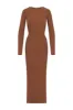Long Sleeve Crewneck Maxi Dress Earth sold by Eterne