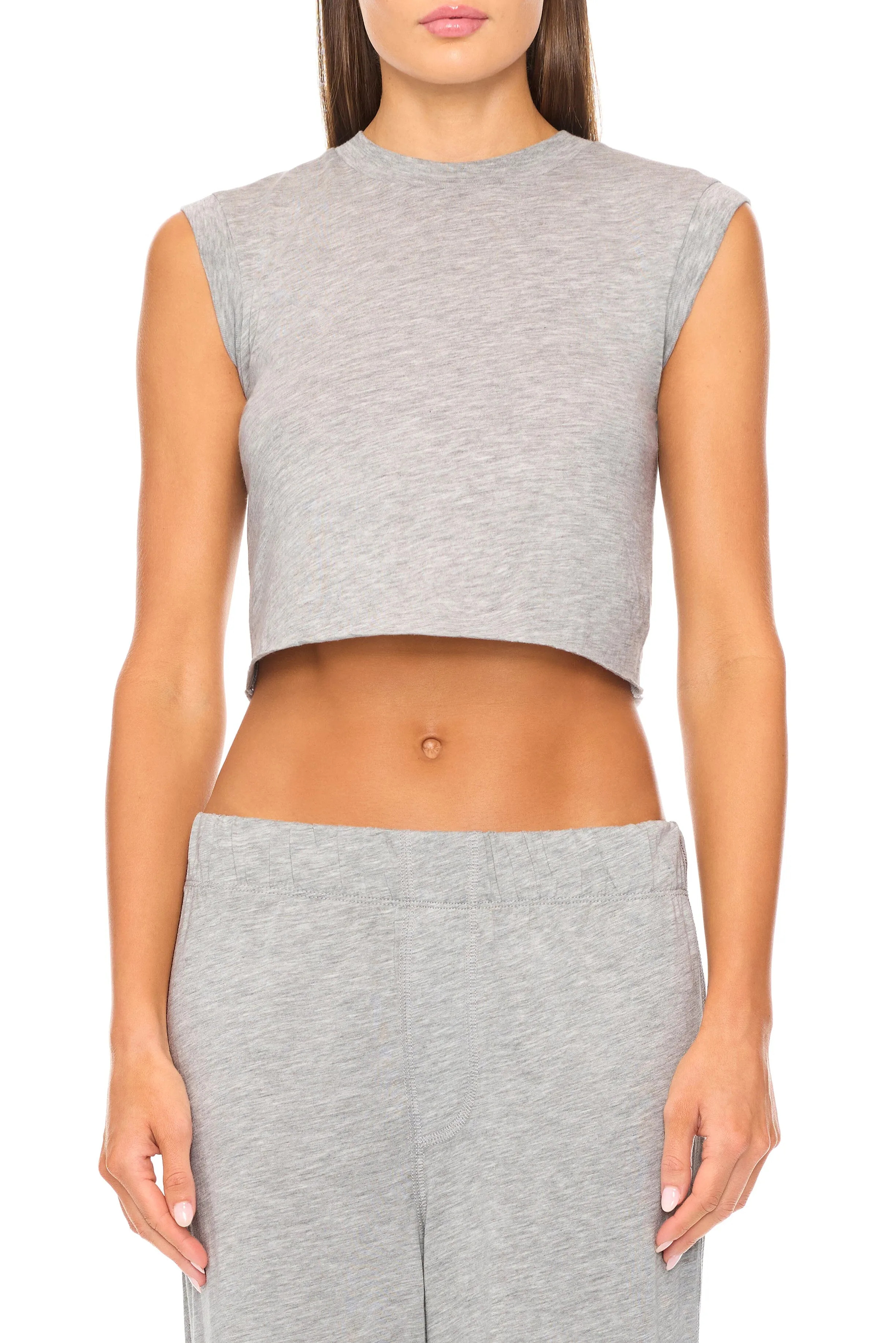 CROPPED MUSCLE TANK sold by Eterne