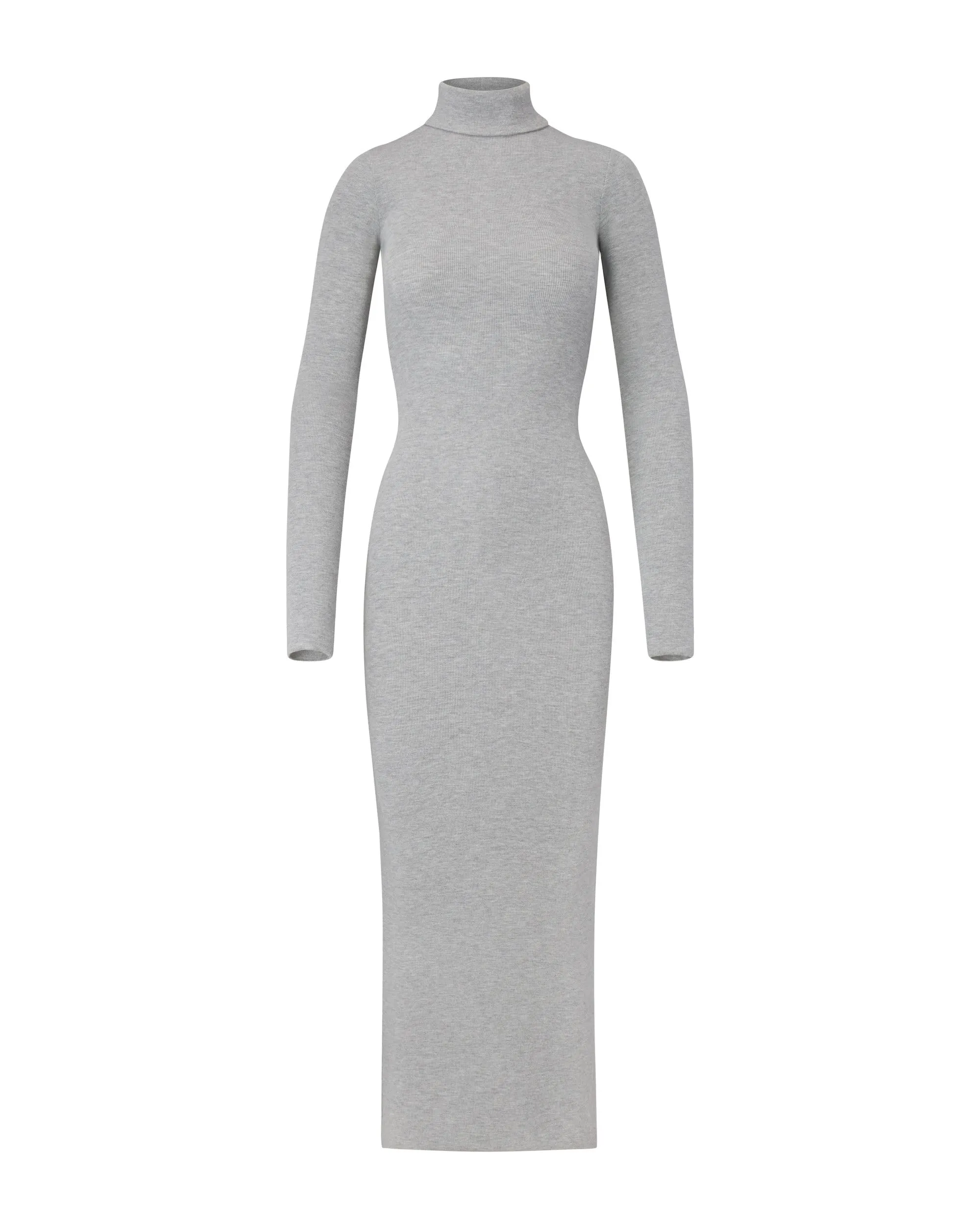 Long Sleeve Turtleneck Maxi Dress Heather Grey sold by Eterne product image thumbnail 4