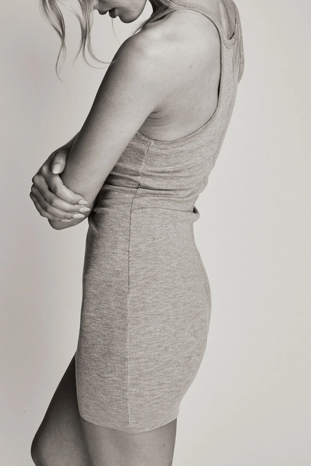 Tank Mini Dress Heather Grey sold by Eterne product image thumbnail 3