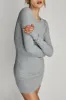 Long Sleeve Crewneck Mini Dress Heather Grey sold by Eterne