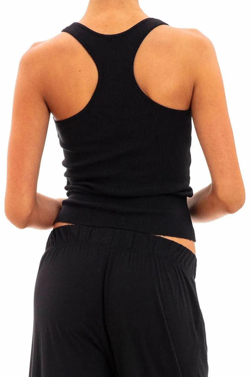 Rib Racerback Tank Black sold by Eterne product image thumbnail 3