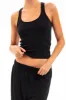 Rib Racerback Tank Black sold by Eterne