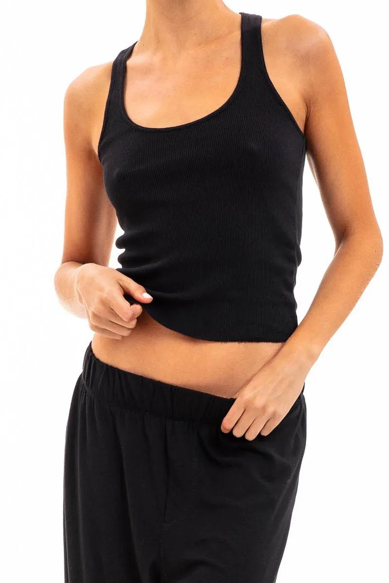Rib Racerback Tank Black sold by Eterne product image thumbnail 2