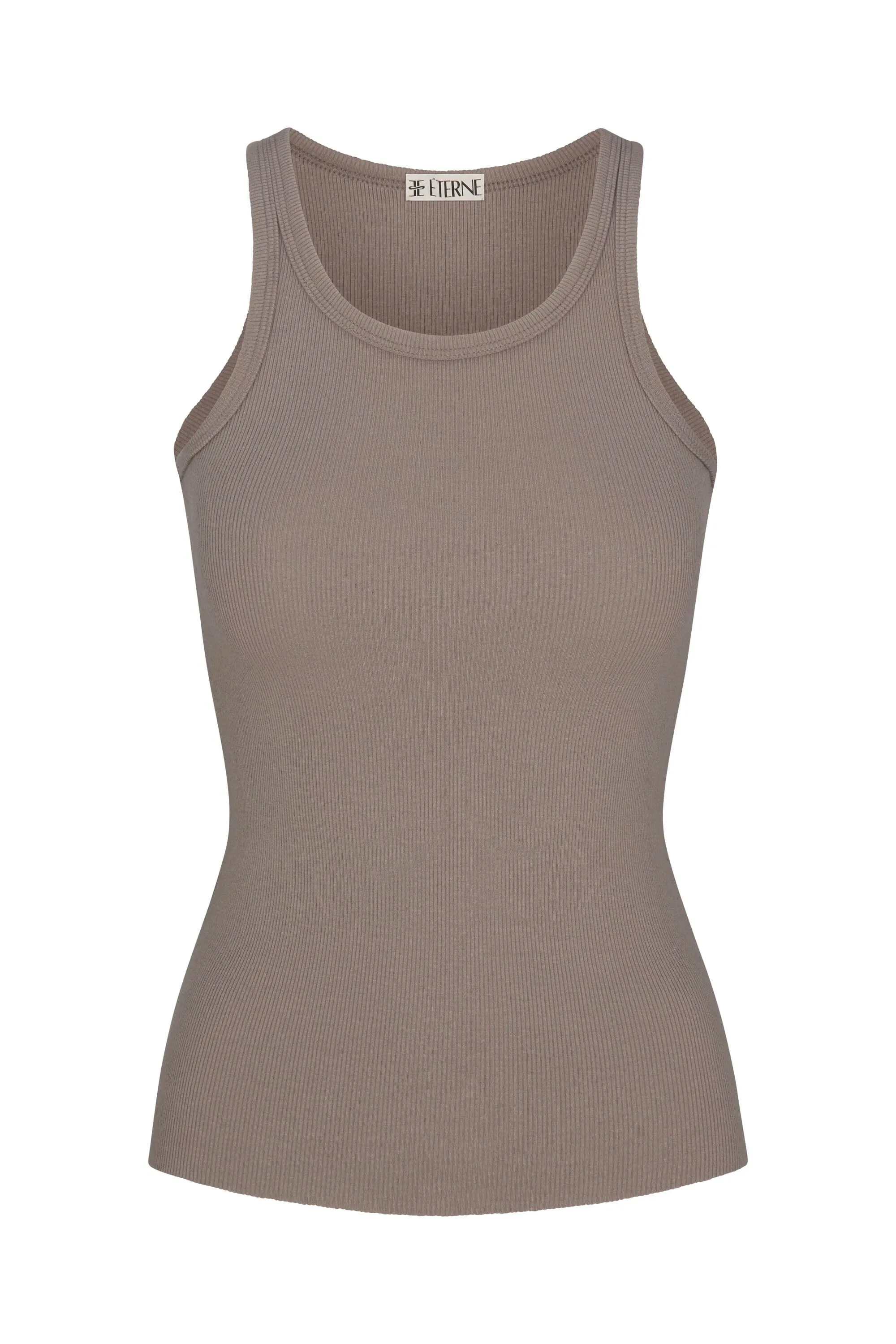 High Neck Fitted Tank Clay sold by Eterne product image thumbnail 4