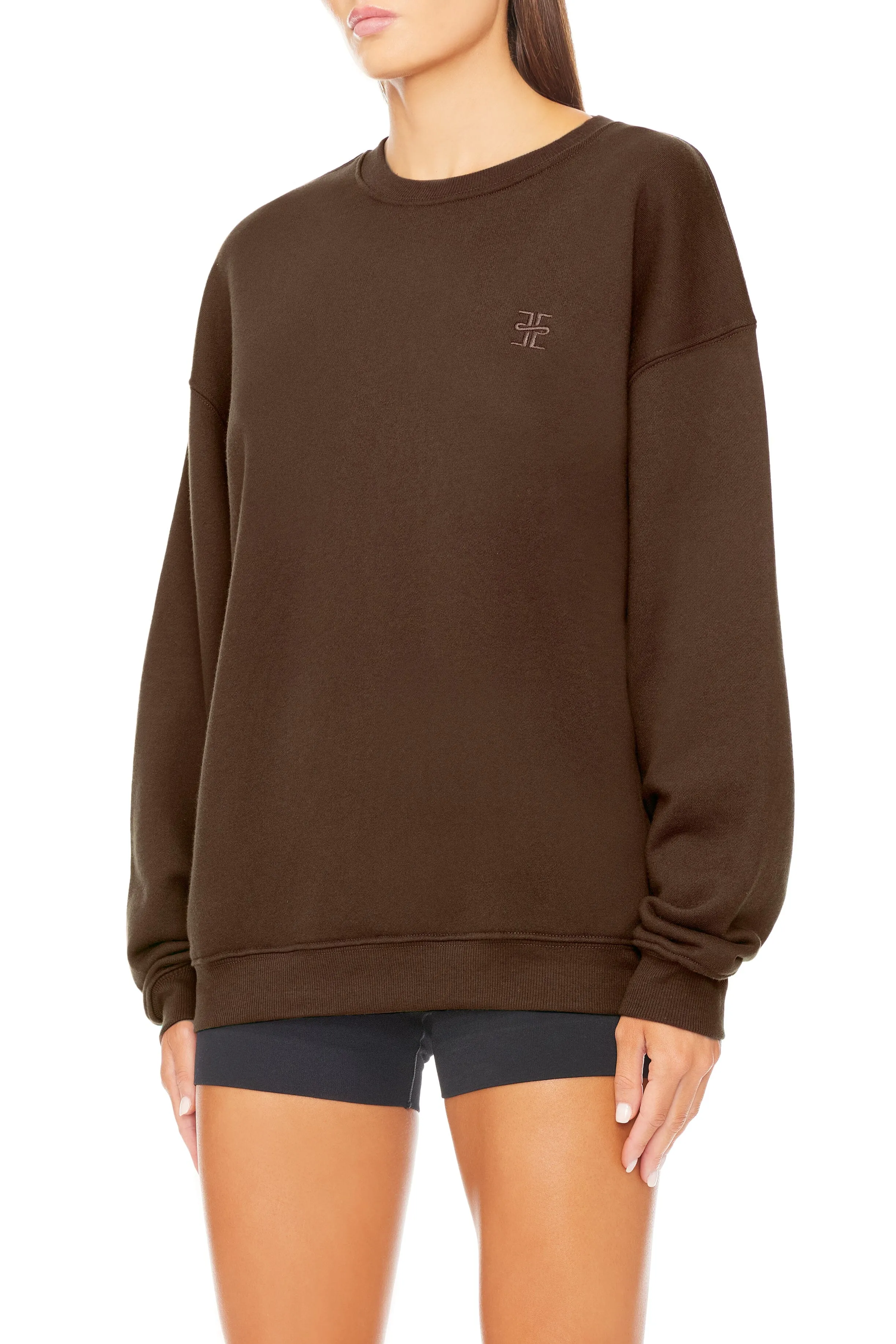 Oversized Crewneck Sweatshirt Chocolate sold by Eterne product image thumbnail 2