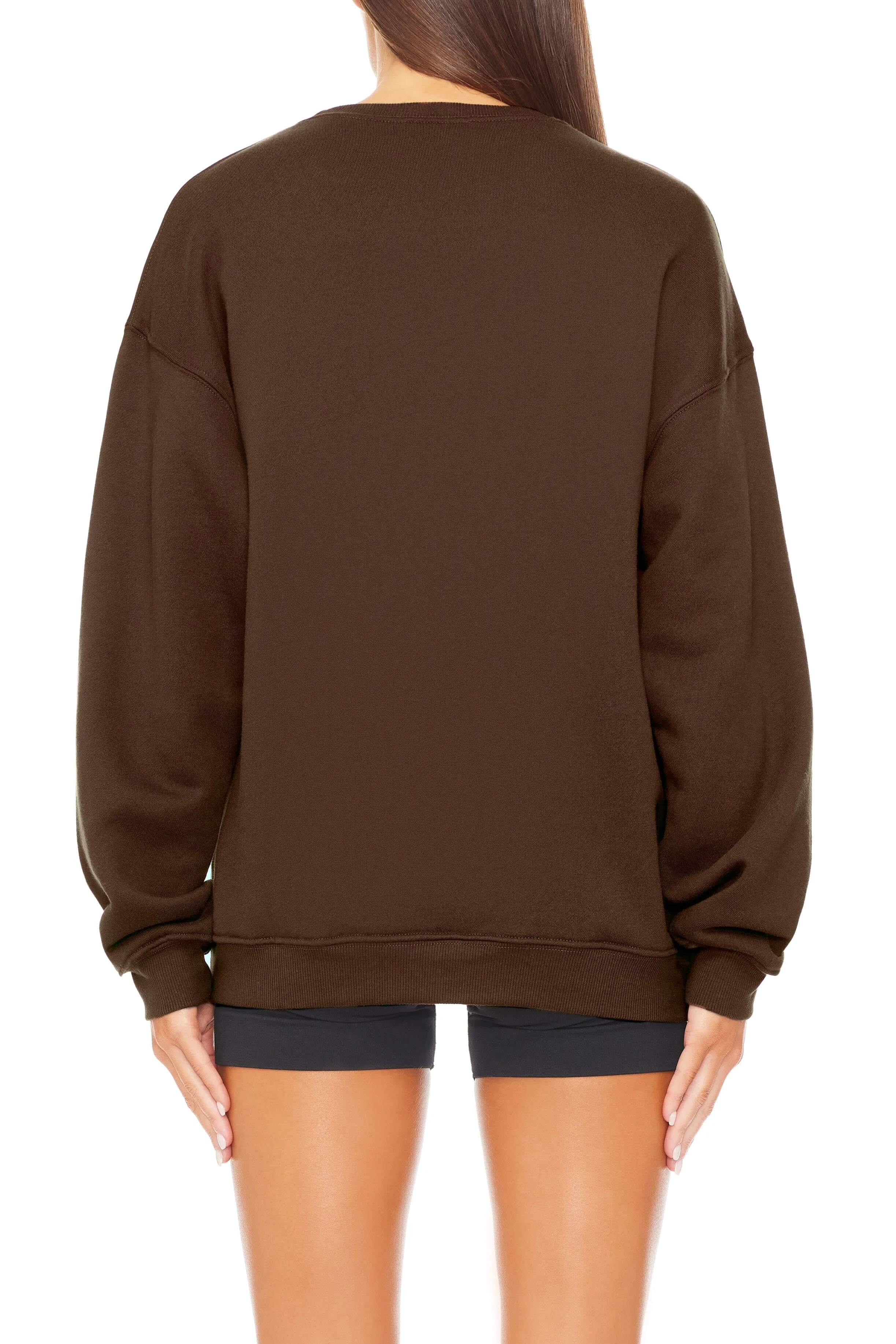 Oversized Crewneck Sweatshirt Chocolate sold by Eterne product image thumbnail 3