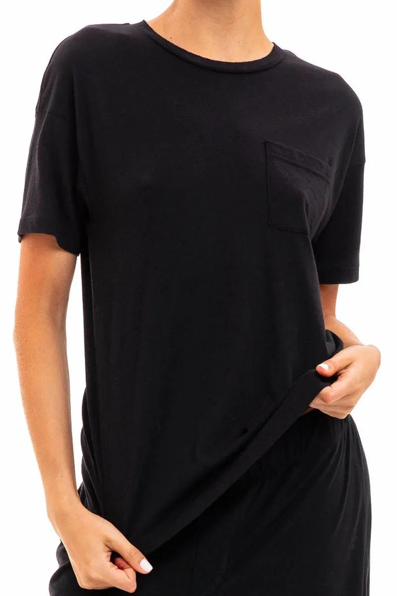 Boyfriend Pocket T-Shirt Black sold by Eterne product image thumbnail 2