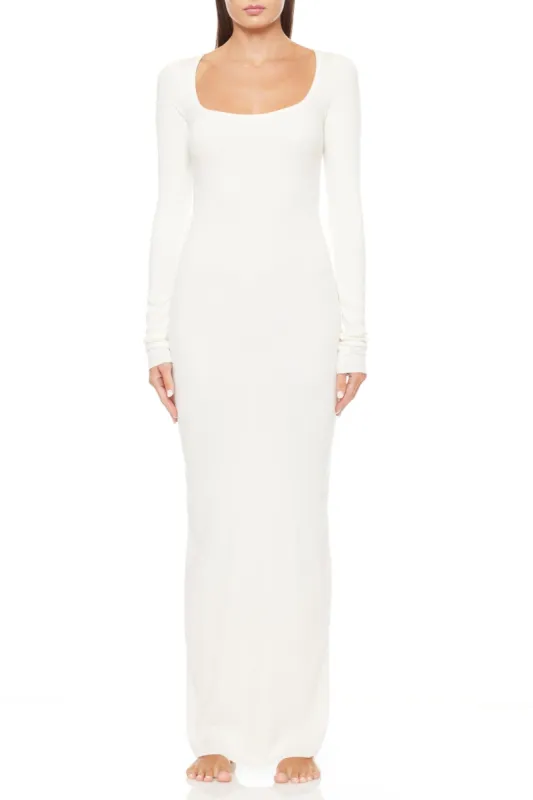 Square Neck Maxi Dress Cream sold by Eterne