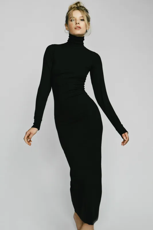 LONG SLEEVE TURTLENECK MAXI DRESS sold by Eterne
