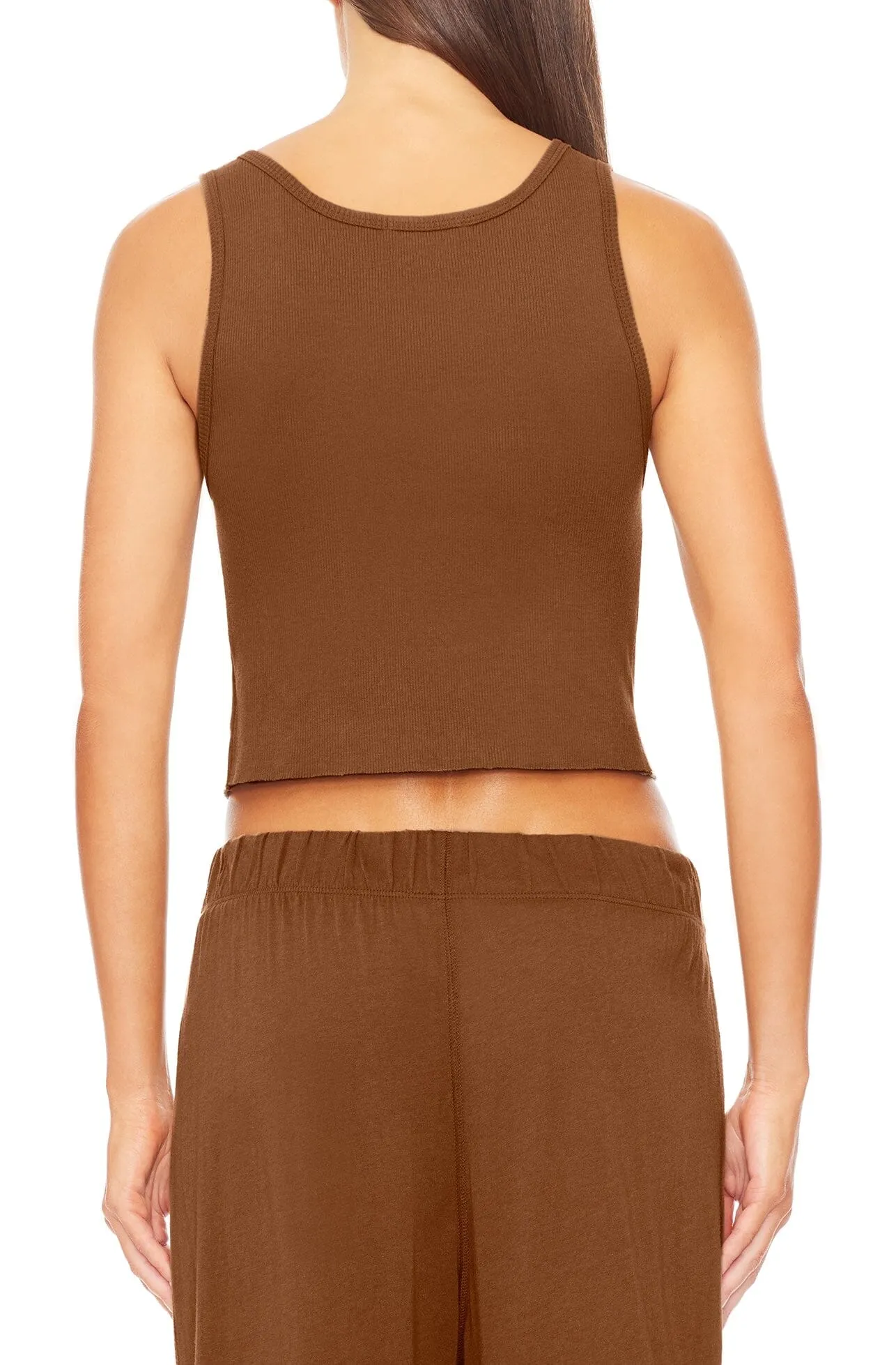 Cropped Scoop Neck Tank Earth sold by Eterne product image thumbnail 3