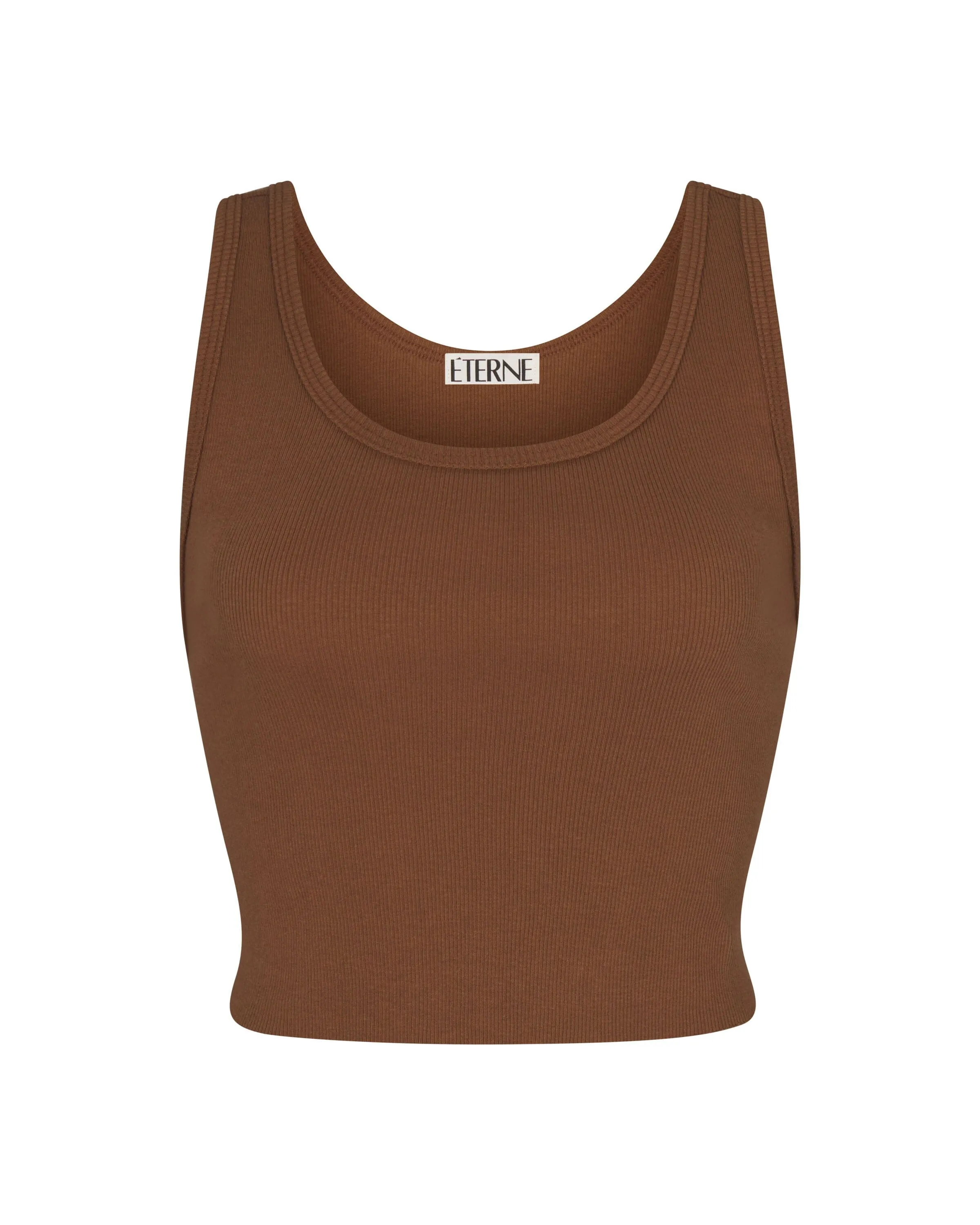 Cropped Scoop Neck Tank Earth sold by Eterne product image thumbnail 4