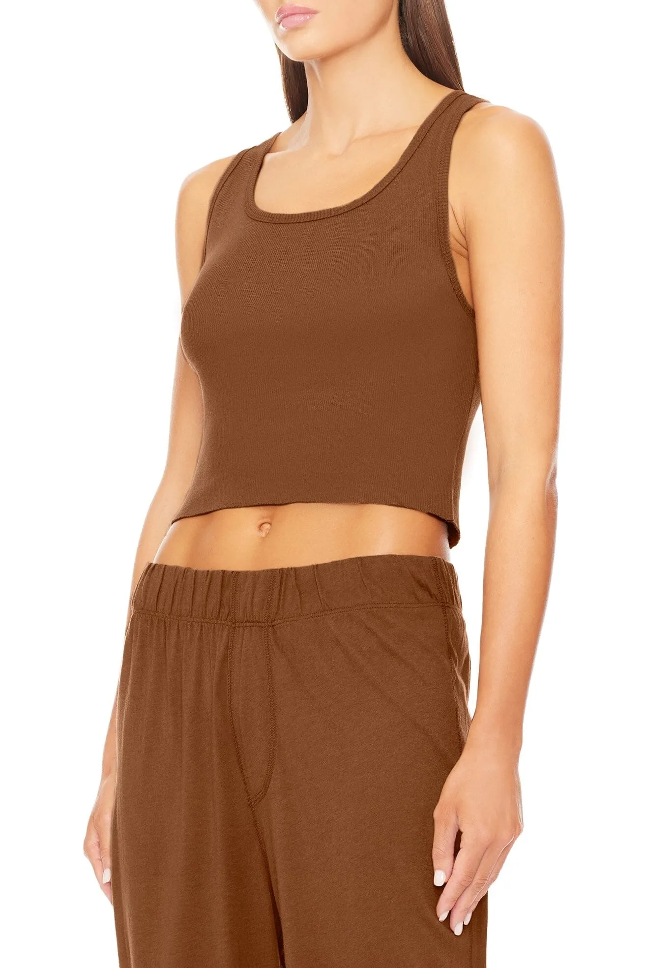 Cropped Scoop Neck Tank Earth sold by Eterne product image thumbnail 2