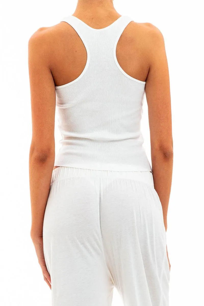 Rib Racerback Tank Ivory sold by Eterne product image thumbnail 3