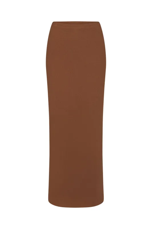 Emma Butter Rib Skirt Earth sold by Eterne