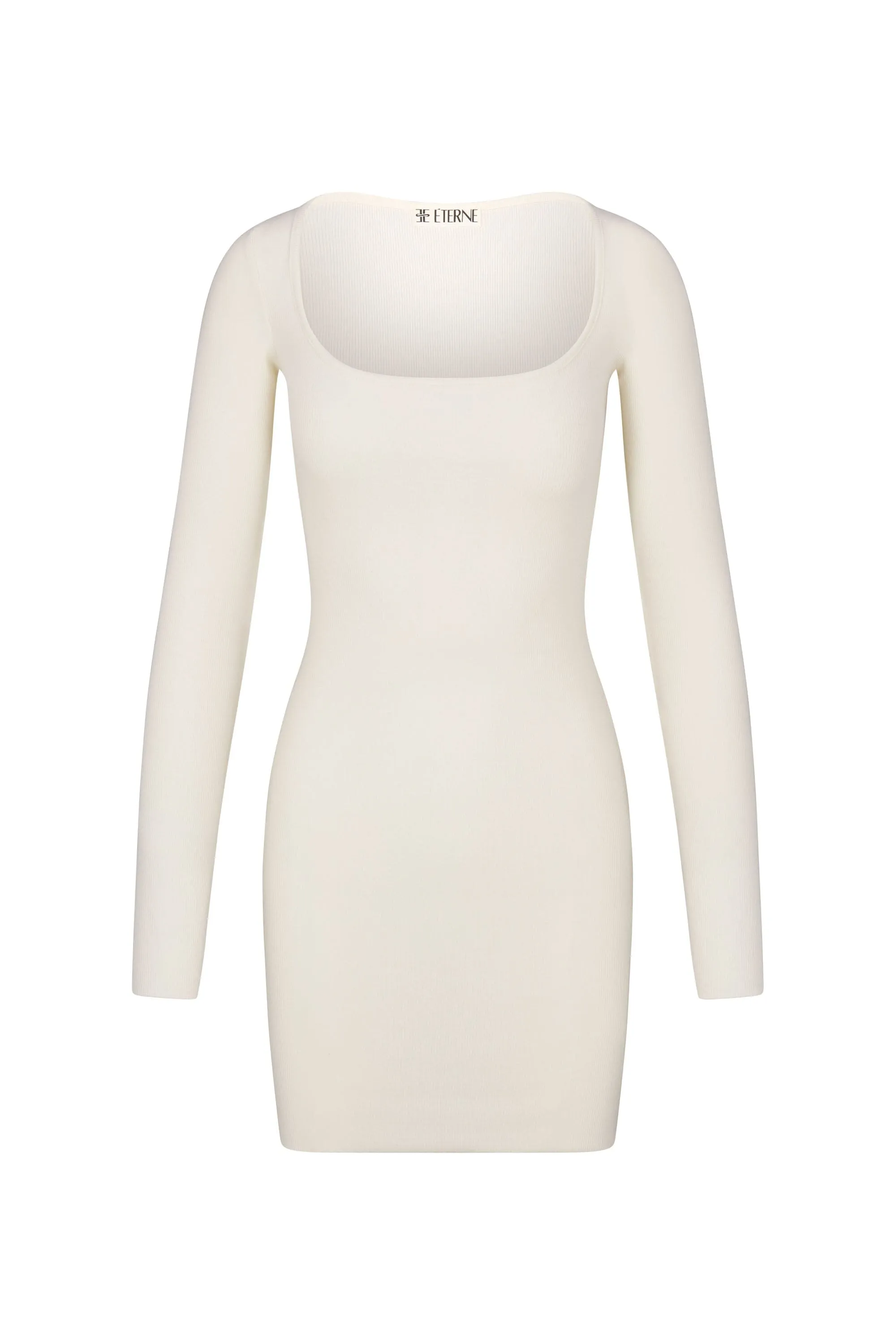 Square Neck Mini Dress Cream sold by Eterne product image thumbnail 4