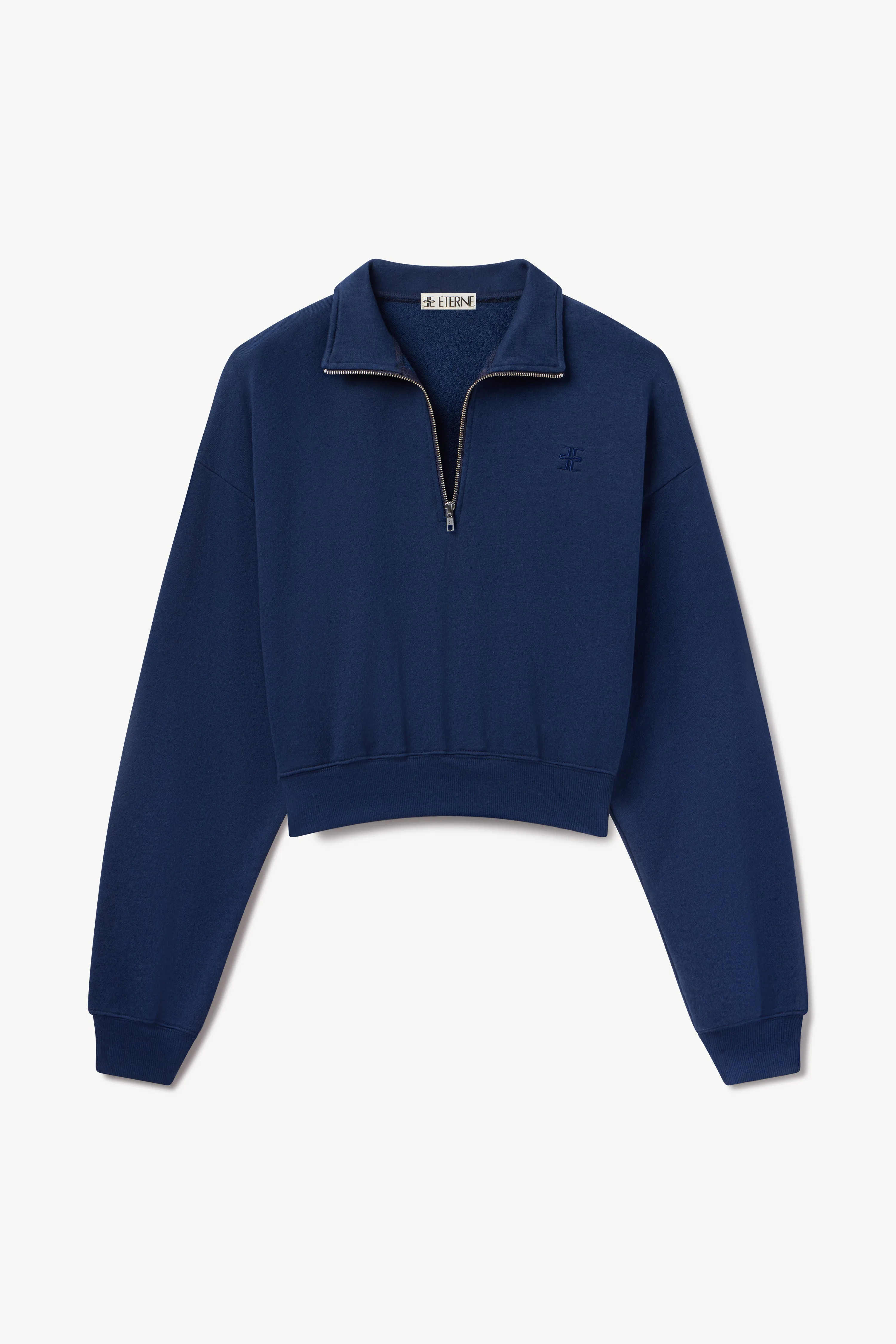 CROPPED HALF-ZIP SWEATSHIRT sold by Eterne