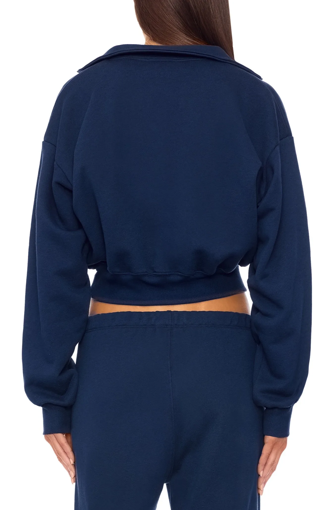 CROPPED HALF-ZIP SWEATSHIRT sold by Eterne product image thumbnail 4