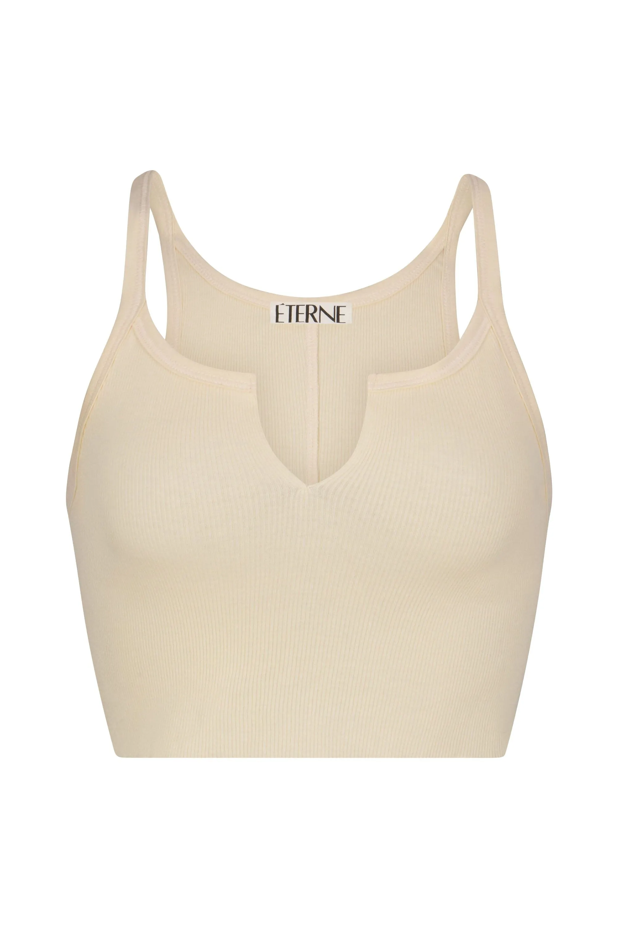Super Cropped Rib Tank Oat sold by Eterne