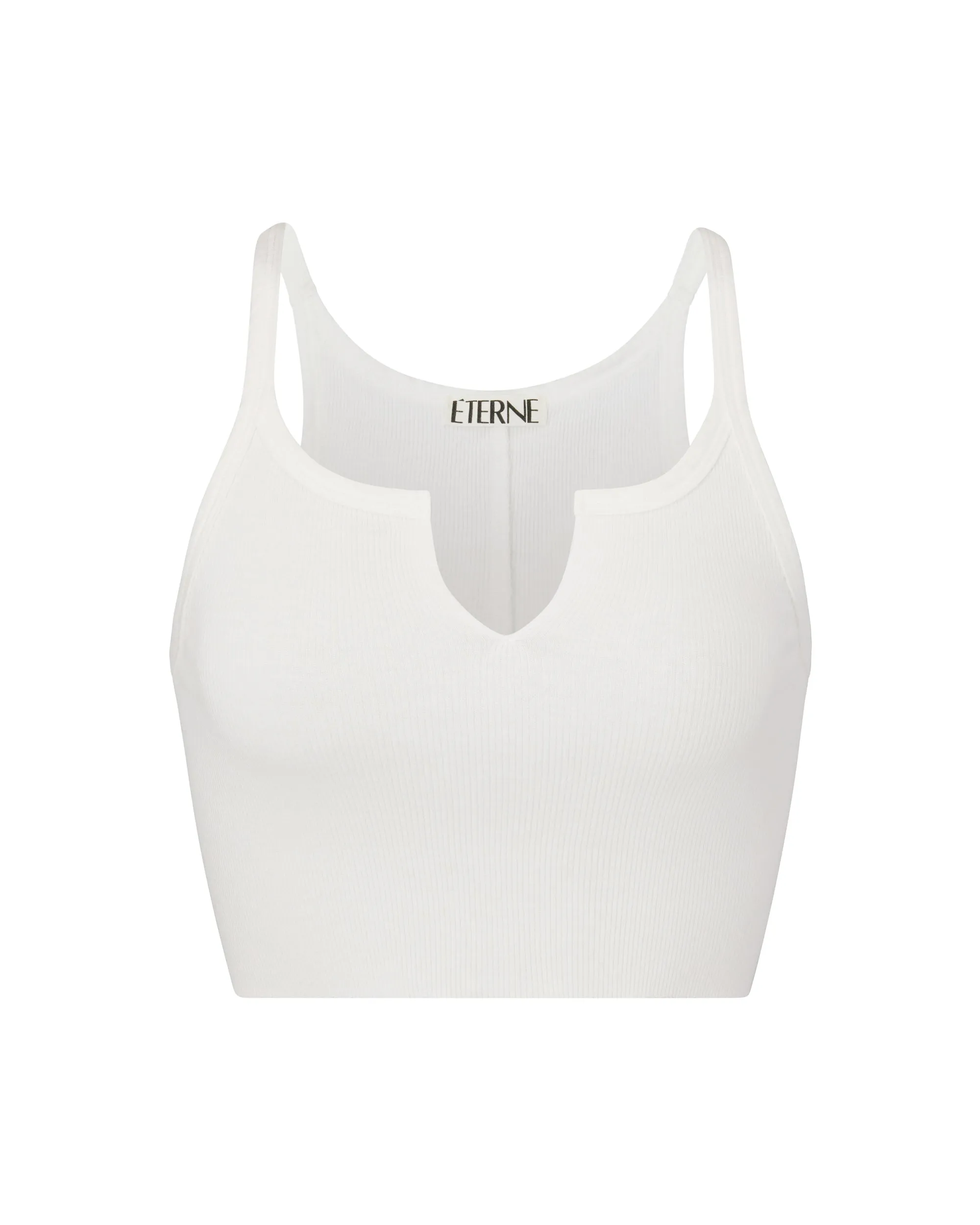 Super Cropped Rib Tank Ivory sold by Eterne product image thumbnail 4