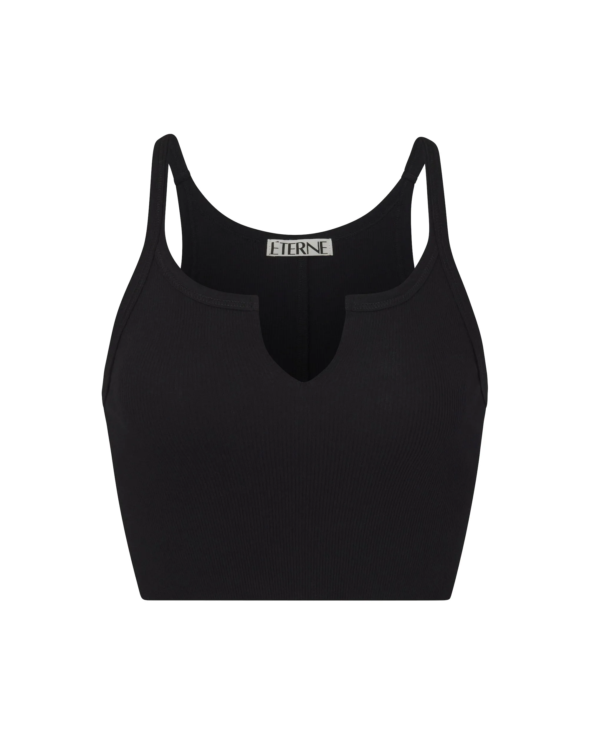 Super Cropped Rib Tank Black sold by Eterne product image thumbnail 4