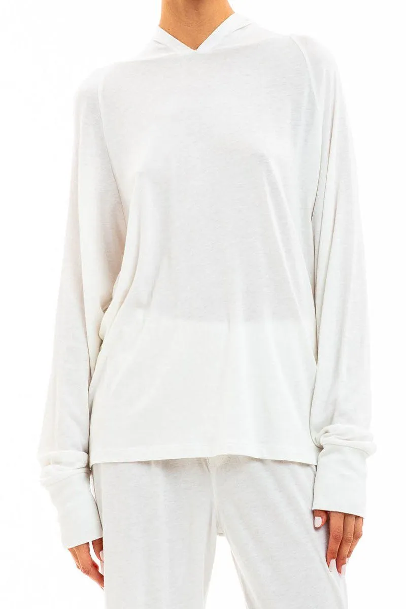 Long Sleeve Hoodie T-Shirt Ivory sold by Eterne product image thumbnail 2