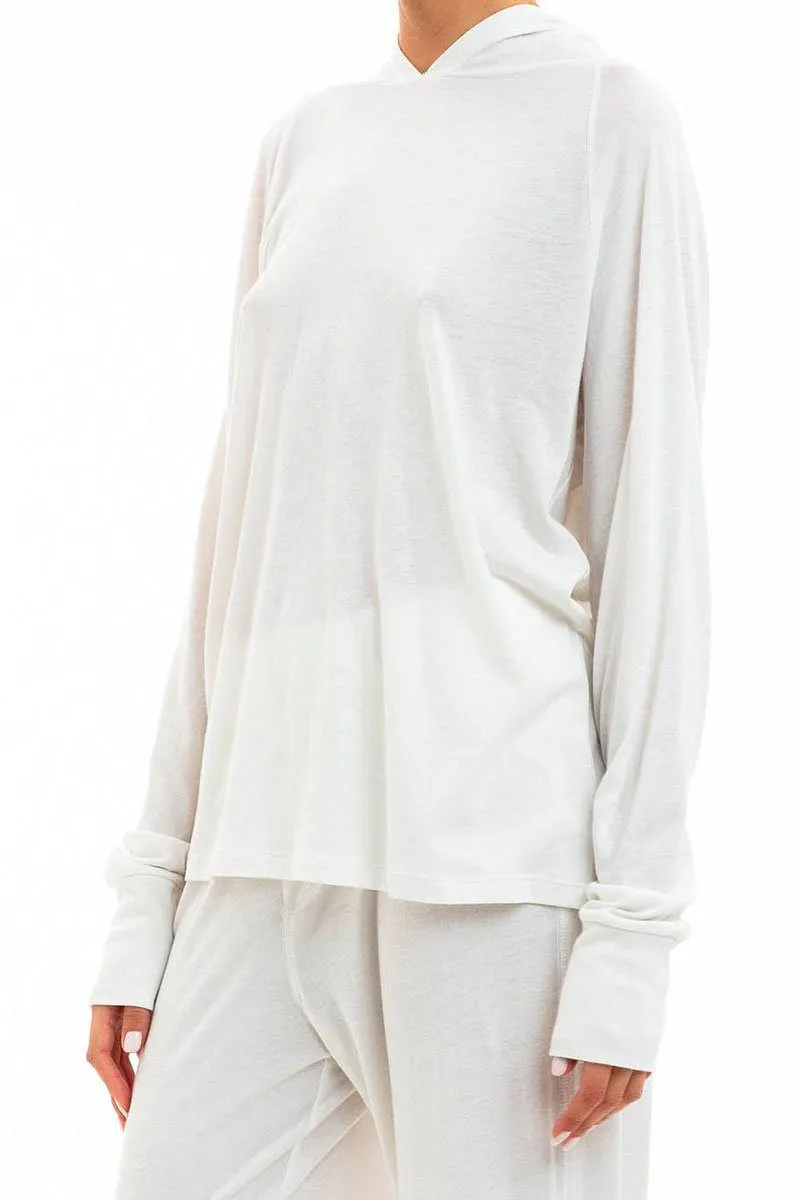 Long Sleeve Hoodie T-Shirt Ivory sold by Eterne product image thumbnail 4