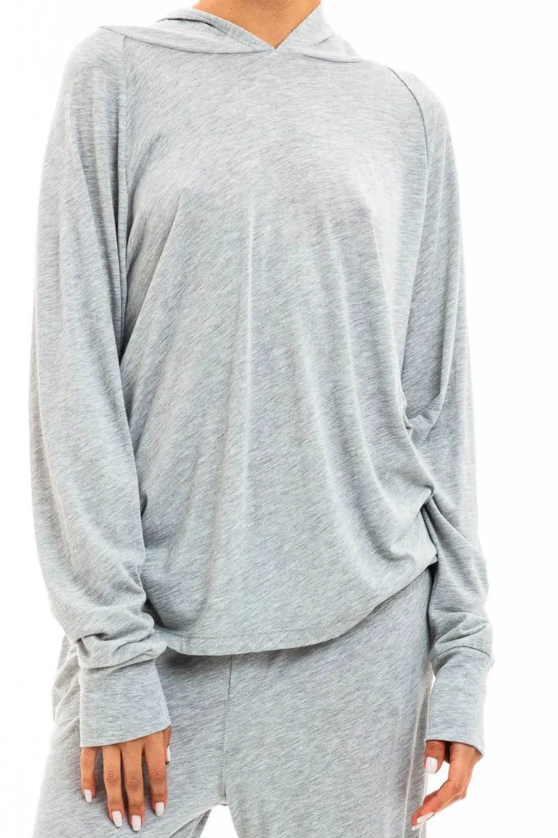 Long Sleeve Hoodie T-Shirt Heather Grey sold by Eterne product image thumbnail 3