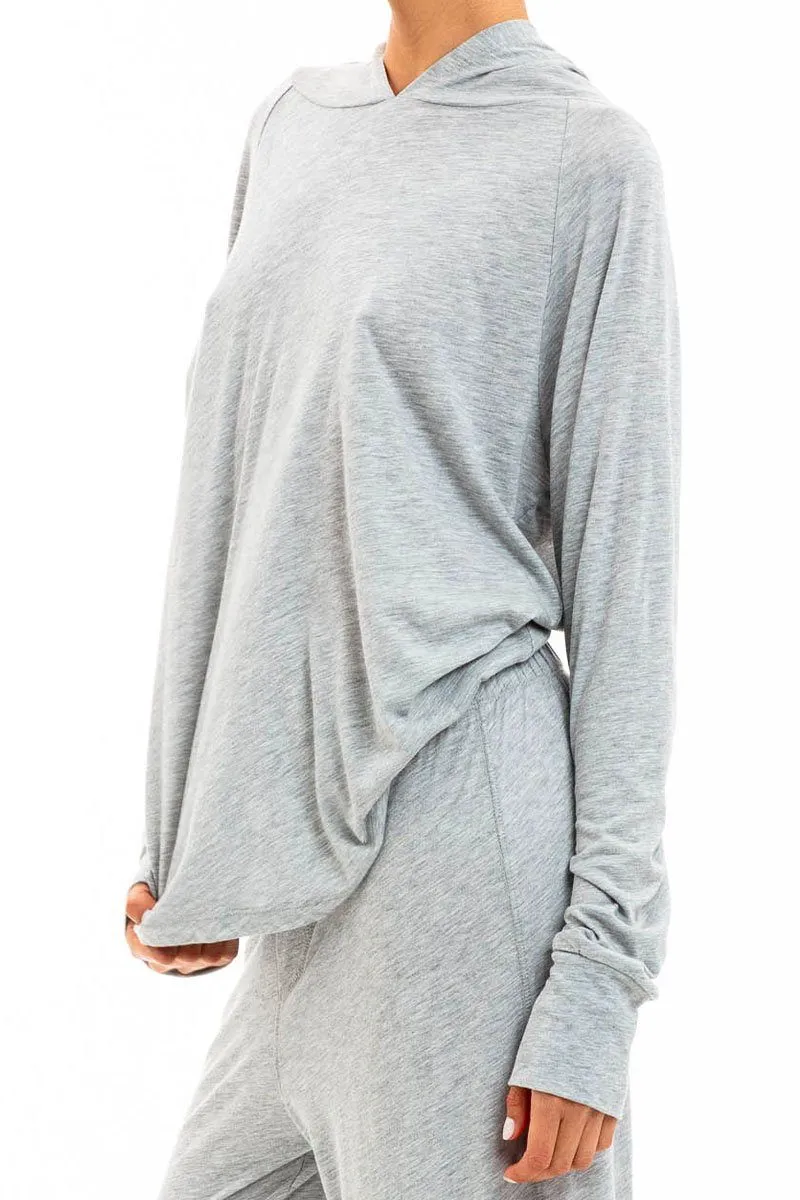 Long Sleeve Hoodie T-Shirt Heather Grey sold by Eterne product image thumbnail 4