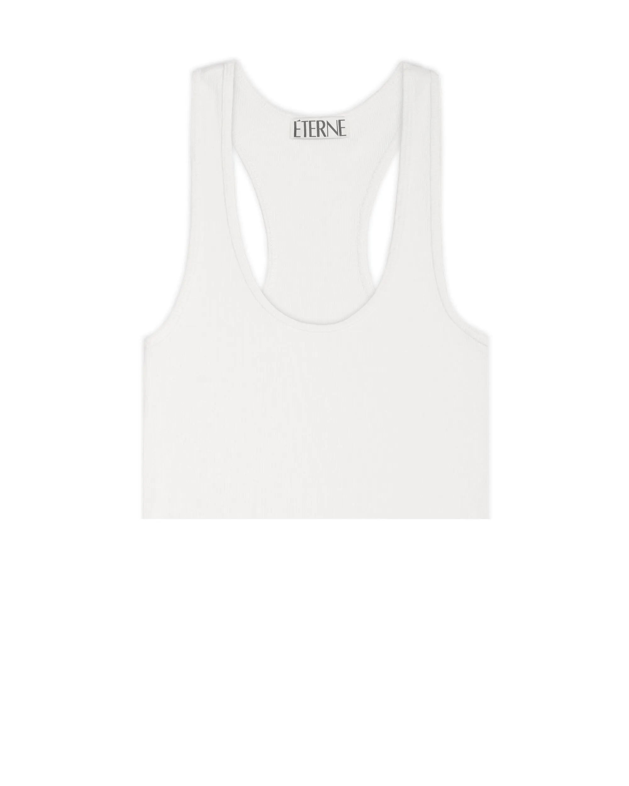 Cropped Rib Racerback Tank Ivory sold by Eterne