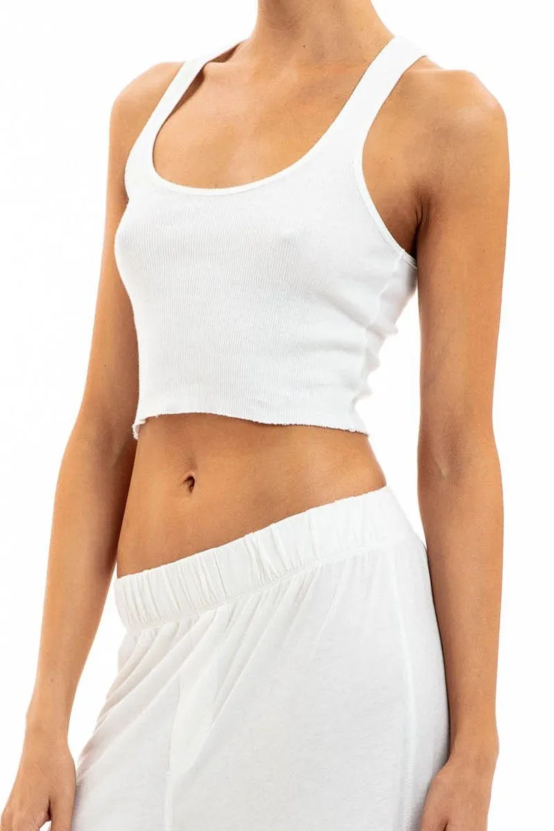 Cropped Rib Racerback Tank Ivory sold by Eterne product image thumbnail 5