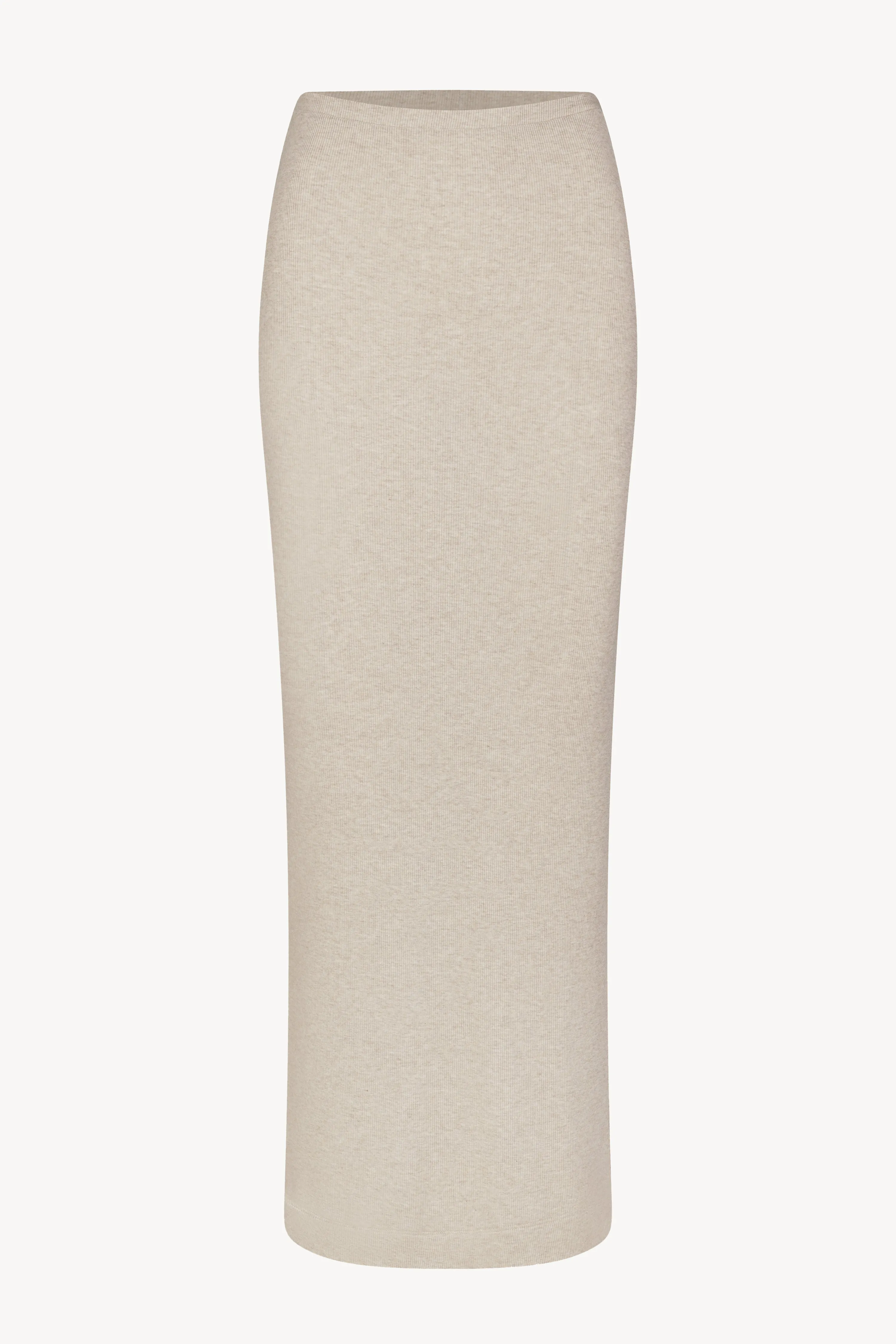 Emma Butter Rib Skirt Heather Oatmeal sold by Eterne