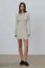 Long Sleeve Crewneck Mini Dress Heather Oatmeal sold by Eterne