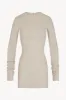 Long Sleeve Crewneck Mini Dress Heather Oatmeal sold by Eterne